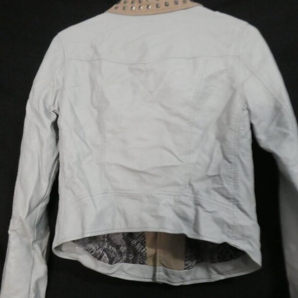 Vintage - RD STYLE | small petite | Chic Studded Collar Faux Leather Jacket - Picture 16 of 16